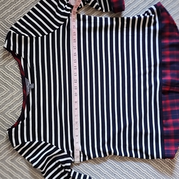 Market & Spruce navy & white stripe shirt - Picture 4 of 5